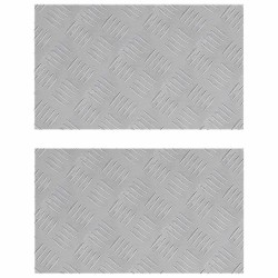 Nez de marche Rectangulaire 2 pcs Argenté 50 x 30 cm Aluminium 531034531034