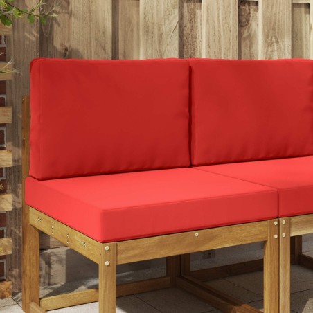 Coussin de canapé d'extérieur 2 pcs Rouge Polyester 531035531035