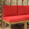 Coussin de canapé d'extérieur 2 pcs Rouge Polyester 531035531035