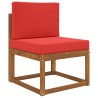 Coussin de canapé d'extérieur 2 pcs Rouge Polyester 531035531035