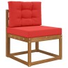 Coussin de canapé d'extérieur 2 pcs Rouge Polyester 531036531036