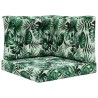 Coussin de canapé d'extérieur 3 pcs Motif feuille Polyester 531037531037