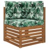 Coussin de canapé d'extérieur 3 pcs Motif feuille Polyester 531037531037
