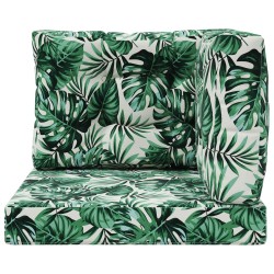 Coussin de canapé d'extérieur 3 pcs Motif feuille Polyester 531037531037