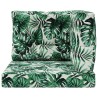 Coussin de canapé d'extérieur 3 pcs Motif feuille Polyester 531037531037