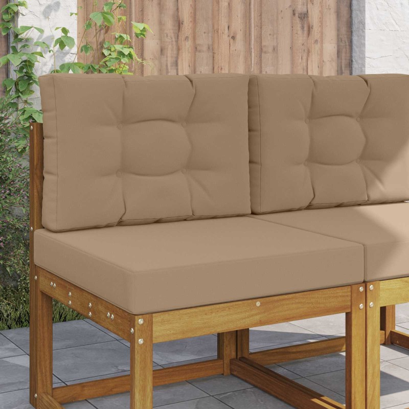 Coussin de canapé d'extérieur 2 pcs Taupe Polyester 531038531038