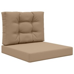 Coussin de canapé d'extérieur 2 pcs Taupe Polyester 531038531038