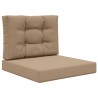 Coussin de canapé d'extérieur 2 pcs Taupe Polyester 531038531038