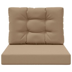 Coussin de canapé d'extérieur 2 pcs Taupe Polyester 531038531038