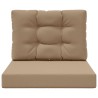 Coussin de canapé d'extérieur 2 pcs Taupe Polyester 531038531038