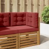 Coussin de canapé d'extérieur 3 pcs Bordeaux Polyester 531040531040