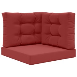Coussin de canapé d'extérieur 3 pcs Bordeaux Polyester 531040531040