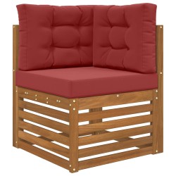 Coussin de canapé d'extérieur 3 pcs Bordeaux Polyester 531040531040