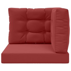 Coussin de canapé d'extérieur 3 pcs Bordeaux Polyester 531040531040