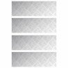 Nez de marche Rectangulaire 4 pcs Argenté 75 x 25 cm Aluminium 531043531043