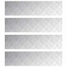 Nez de marche Rectangulaire 4 pcs Argenté 100 x 25 cm Aluminium 531045531045