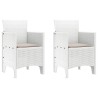 Chaise de jardin 2 pcs Blanc 53 x 49 x 85 cm Polypropylène 531047531047