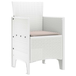 Chaise de jardin 2 pcs Blanc 53 x 49 x 85 cm Polypropylène 531047531047