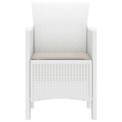 Chaise de jardin 2 pcs Blanc 53 x 49 x 85 cm Polypropylène 531047531047