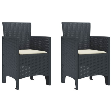 Chaise de jardin 2 pcs Anthracite 53 x 49 x 85 cm Polypropylène 531048531048
