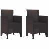 Chaise de jardin 2 pcs Marron 53 x 49 x 85 cm Polypropylène 531050531050