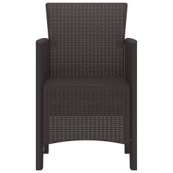 Chaise de jardin 2 pcs Marron 53 x 49 x 85 cm Polypropylène 531050531050