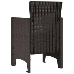 Chaise de jardin 2 pcs Marron 53 x 49 x 85 cm Polypropylène 531050531050
