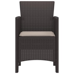 Chaise de jardin 2 pcs Marron 53 x 49 x 85 cm Polypropylène 531051531051