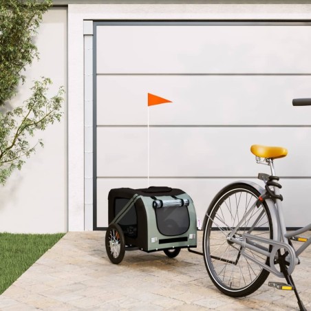 Remorque de vélo pour animaux de compagnie noir et gris 531056531056