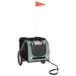 Remorque de vélo pour animaux de compagnie noir et gris 531056531056