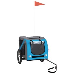 Remorque de vélo pour animaux de compagnie bleu et gris 531057531057