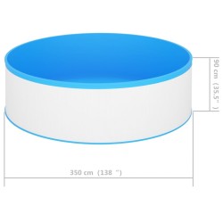 Piscine à éclaboussures 350x90 cm Blanc 531066531066