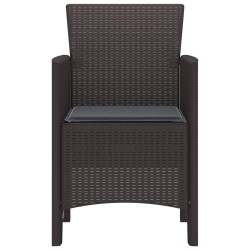 Chaise de jardin 2 pcs Marron 53 x 49 x 85 cm Polypropylène 531067531067
