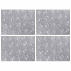 Nez de marche Rectangulaire 4 pcs Argenté 40 x 30 cm Aluminium 531068531068