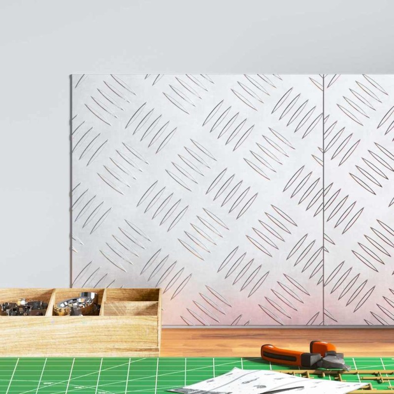 Nez de marche Carré 2 pcs Argenté 30 x 30 cm Aluminium 531069531069