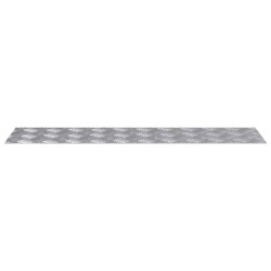 Nez de marche Rectangulaire 2 pcs Argenté 100 x 25 cm Aluminium 531070531070