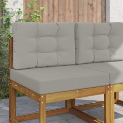 Coussin de canapé d'extérieur 2 pcs Gris Polyester 531072531072