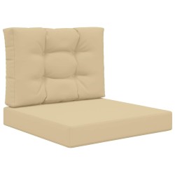 Coussin de canapé d'extérieur 2 pcs Beige Polyester 531074531074