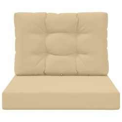 Coussin de canapé d'extérieur 2 pcs Beige Polyester 531074531074