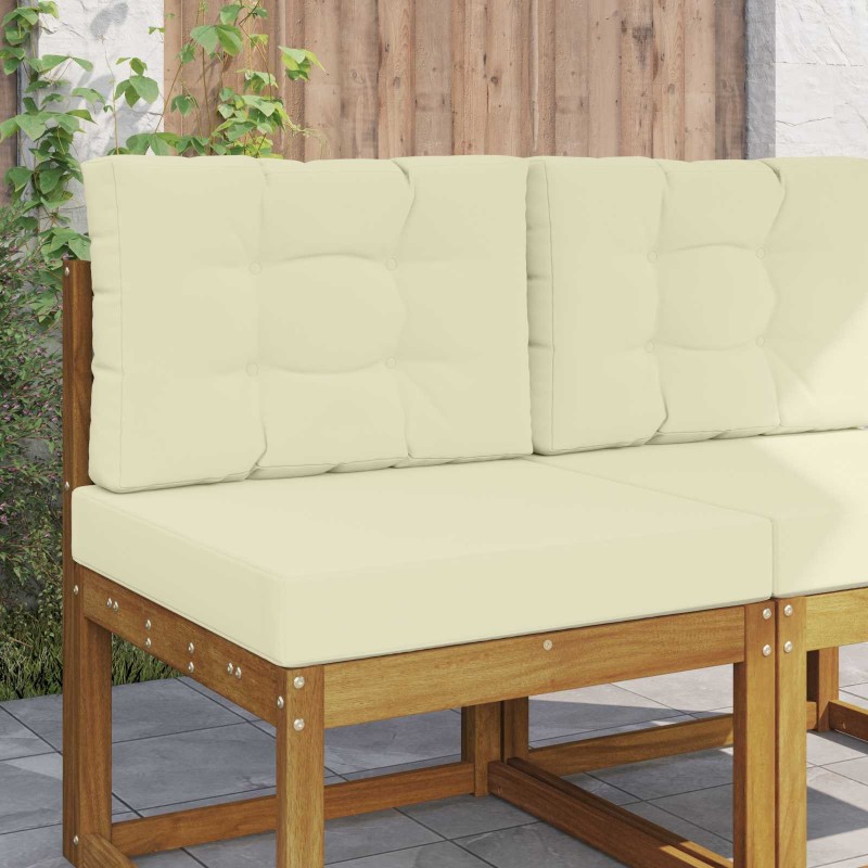 Coussin de canapé d'extérieur 2 pcs Crème Polyester 531075531075