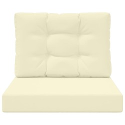 Coussin de canapé d'extérieur 2 pcs Crème Polyester 531075531075