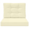 Coussin de canapé d'extérieur 2 pcs Crème Polyester 531075531075
