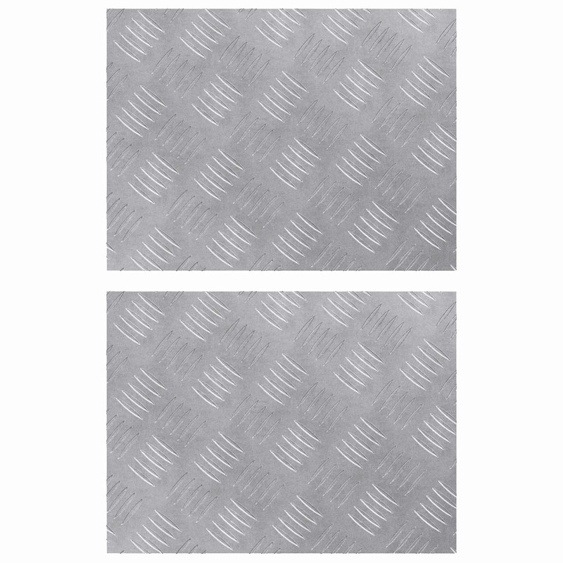 Nez de marche Rectangulaire 2 pcs Argenté 40 x 30 cm Aluminium 531078531078