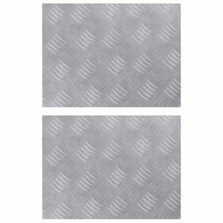 Nez de marche Rectangulaire 2 pcs Argenté 40 x 30 cm Aluminium 531078531078
