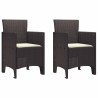 Chaise de jardin 2 pcs Marron 53 x 49 x 85 cm Polypropylène 531079531079