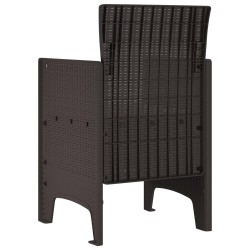 Chaise de jardin 2 pcs Marron 53 x 49 x 85 cm Polypropylène 531079531079