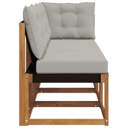 Canapé d’extérieur milieu et coin avec coussin 3 Pièce Naturel 531080531080