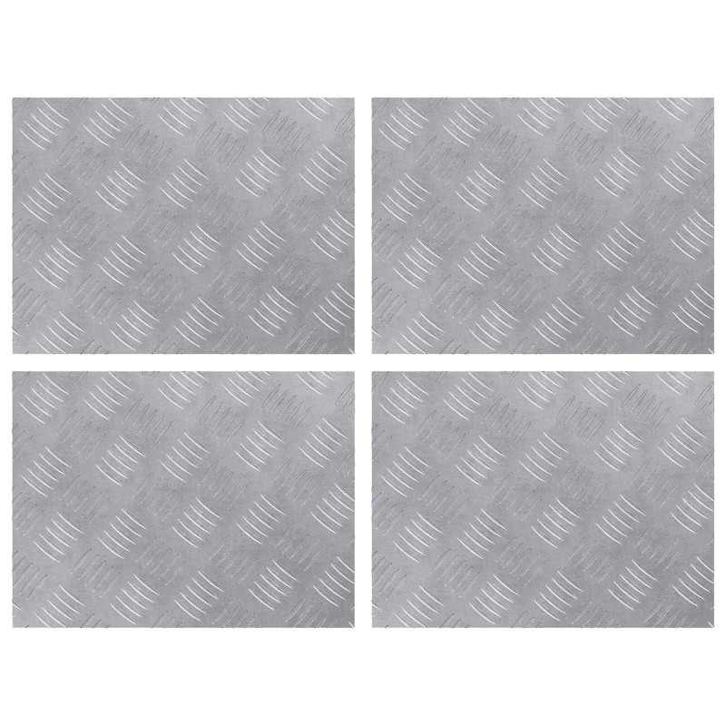 Nez de marche Rectangulaire 4 pcs Argenté 40 x 30 cm Aluminium 531085531085