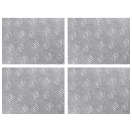 Nez de marche Rectangulaire 4 pcs Argenté 40 x 30 cm Aluminium 531085531085