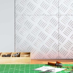 Nez de marche Carré 4 pcs Argenté 30 x 30 cm Aluminium 531088531088